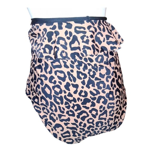 Coral Reef Women's High Waist Leopard Print Black Reversible Swimsuit Bottom XL - Picture 3 of 8